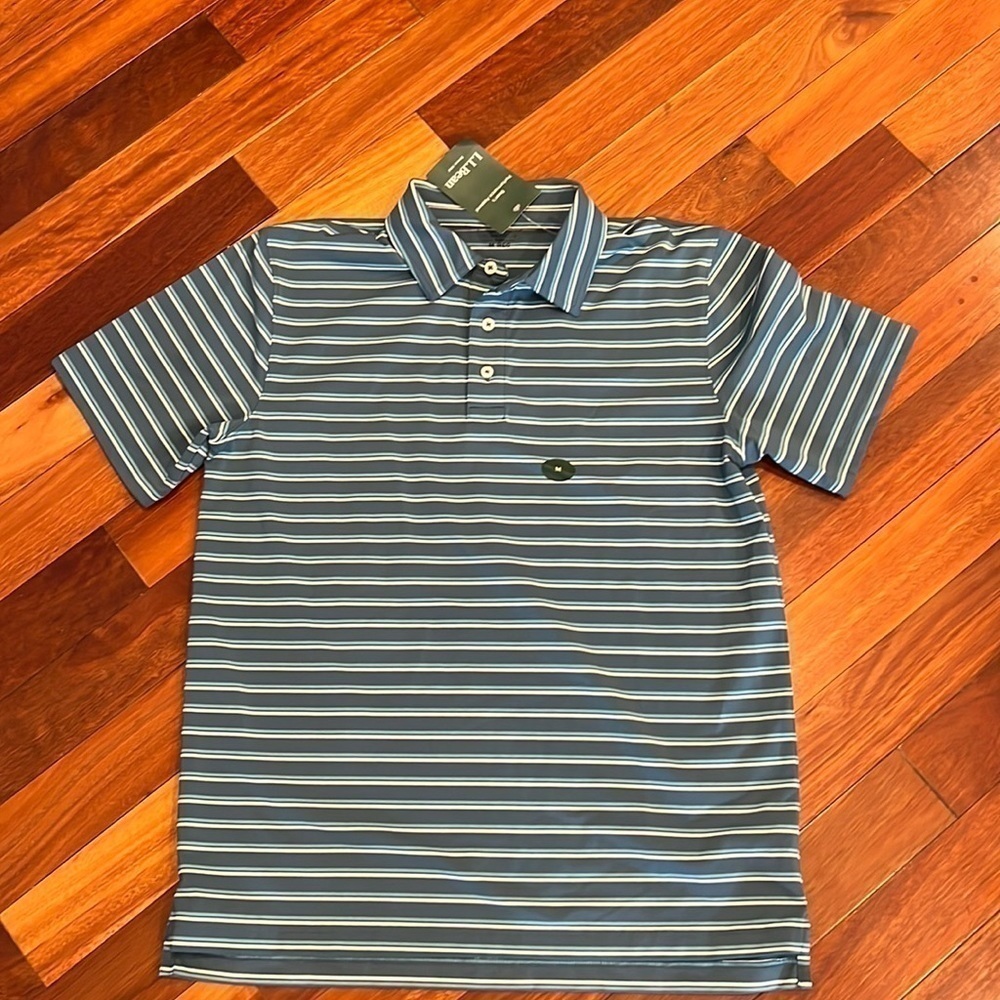⭐️ New L.L. Bean Stretch Striped Polo Shirt Size Medium